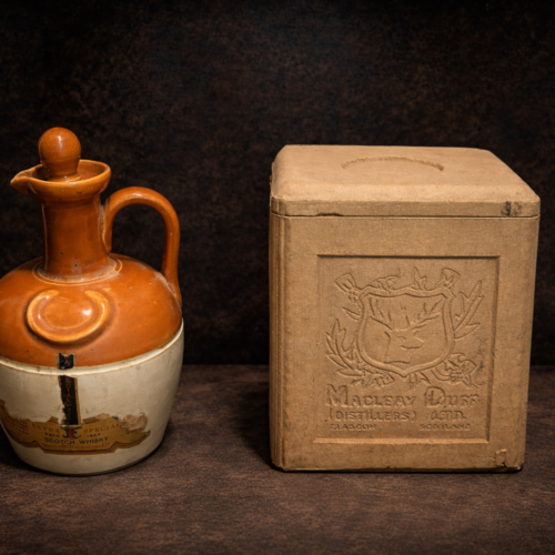 Antique Scotch Whisky Ceramic Jug with Original Box