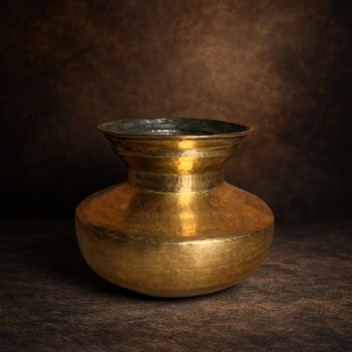 Vintage brass pot