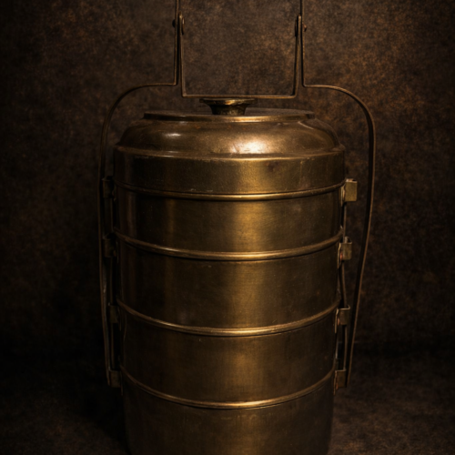 Vintage brass 4 tiffin box