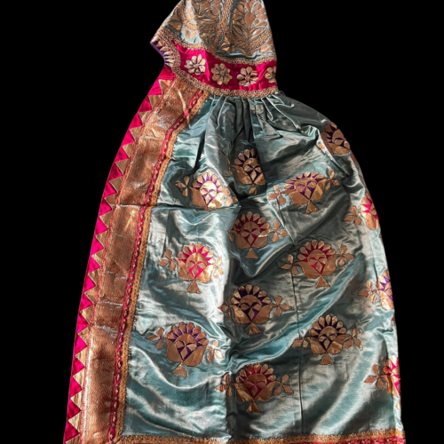 100+ Years Old Royal Silver Zari Baby Ceremonial Wrap