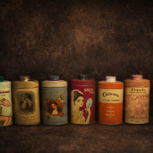 Vintage Talcum Powder Tin Collection (Set Of 6)