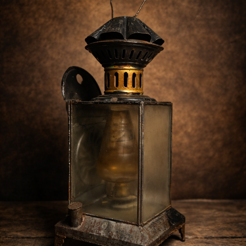 Antique Metal Oil Lantern