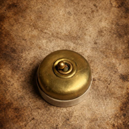 Vintage Brass Push Bell Switch