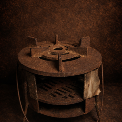 Antique Cast Iron Coal / Sigdi Stove | Vintage Industrial Utility Piece