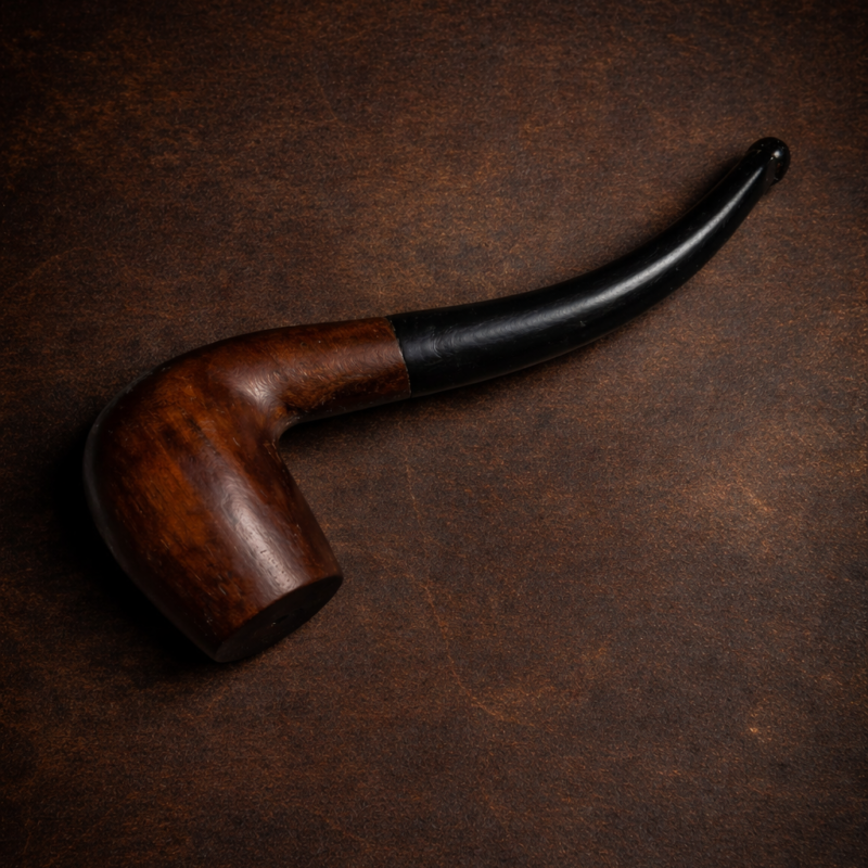 Vintage Wooden Smoking Pipe – Classic Handmade Collectible