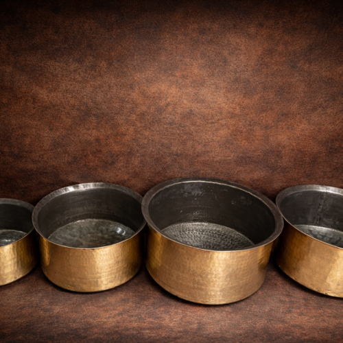 Vintage Large Size Hand-Hammered Brass Patila (Antique Style)