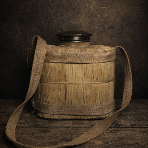 Vintage Woven Military Style Water Canteen