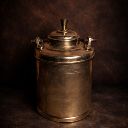 Vintage brass oil can