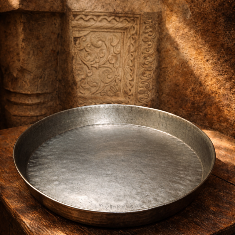 Vintage Brass Tin Coated Large Size Parat