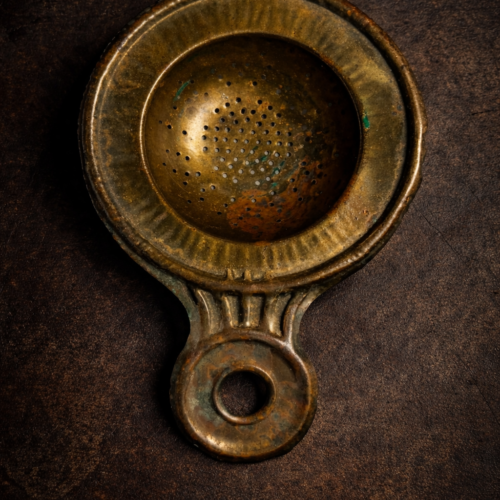 Antique Brass Tea Strainer
