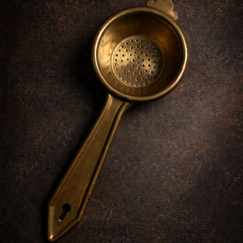 Vintage brass different shape beautiful tea strainer