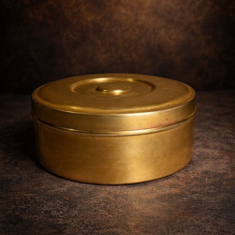 Vintage brass chappati box