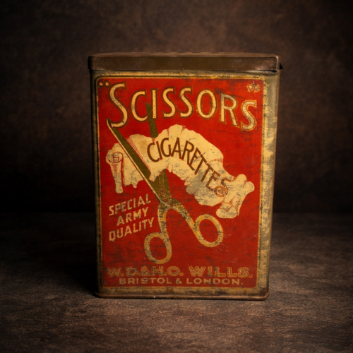 Rare Vintage Scissors Cigarettes Tin Box – W.D. & H.O. Wills Bristol & London