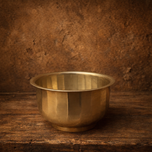 Vintage brass german silver bowl