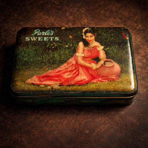 Vintage Parle’s Sweets Tin Box with Classic Lady Artwork