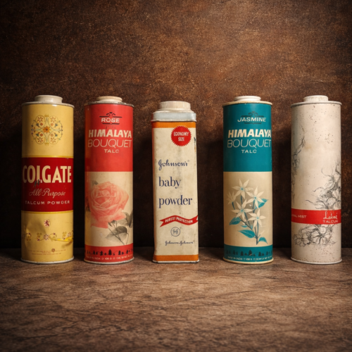 Vintage Talcum Powder Tin Collection (Set of 5)