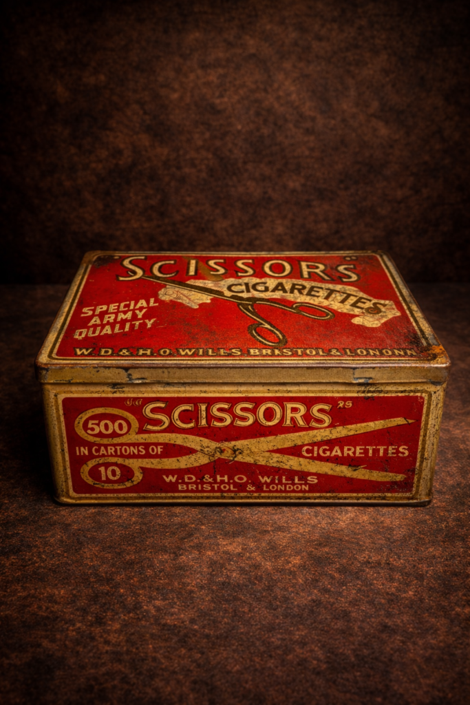 Rare Vintage Scissors Cigarettes Tin Box – W.D. & H.O. Wills Bristol &  London