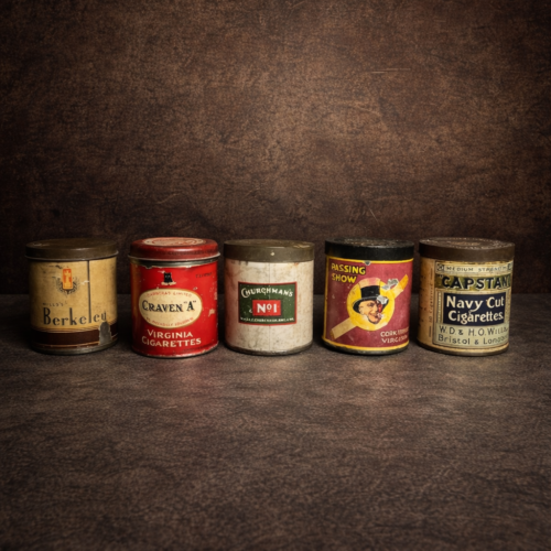Vintage Cigarette Tin Collection (Rare Mixed Brands Set)