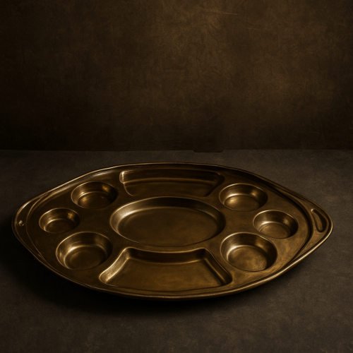 Antique Multi-Section Brass Serving Thali