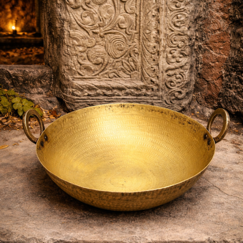 Vintage brass kadhai