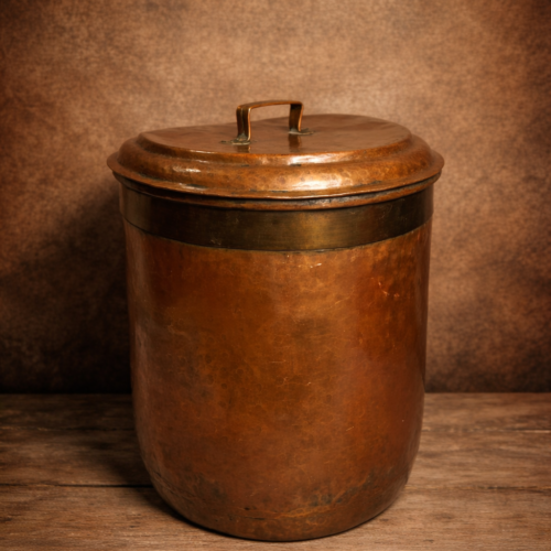 Antique copper storage tank