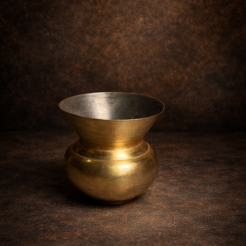 Vintage brass pot