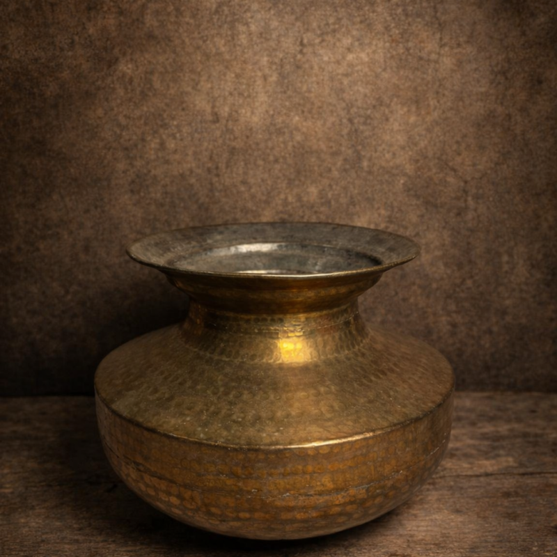 Vintage brass beautiful pot