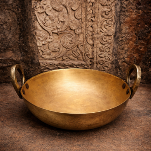 Vintage brass kadhai