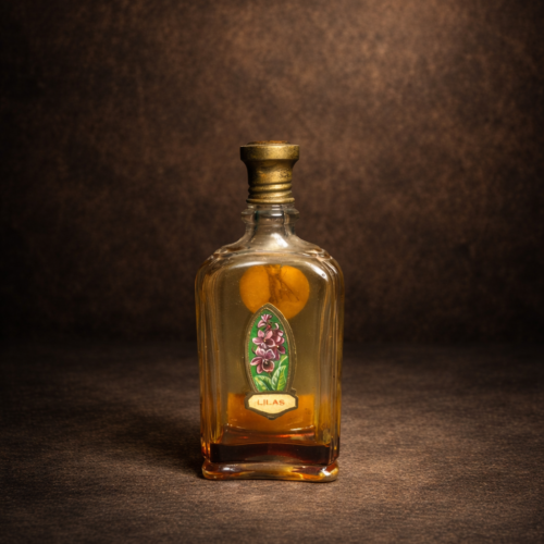 Rare Vintage Perfume Bottle – “Lilas Flowers” by Bijapur Chemical Works, Calcutta