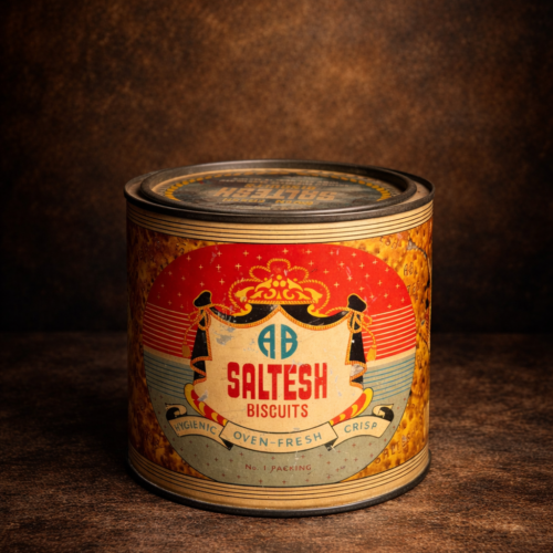 Vintage “AB Saltesh Biscuits” Tin – Hygienic Oven Fresh