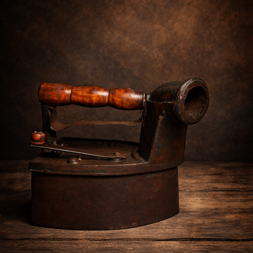 Vintage Coal Iron Press – Handcrafted Antique Charcoal Iron
