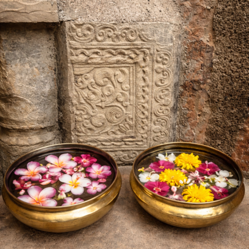 Vintage Brass Urli Set (Decorative Flower Bowls)
