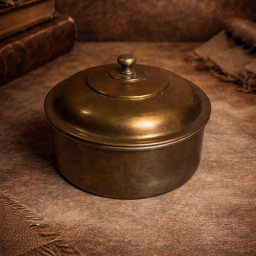 Vintage brass casserole