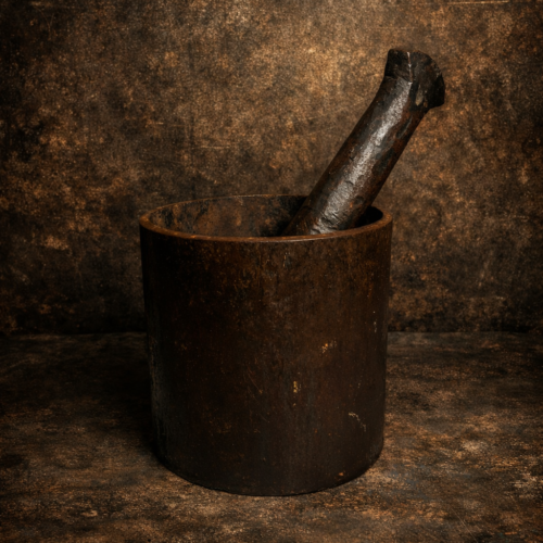 Vintage iron solid weight hamamdasta