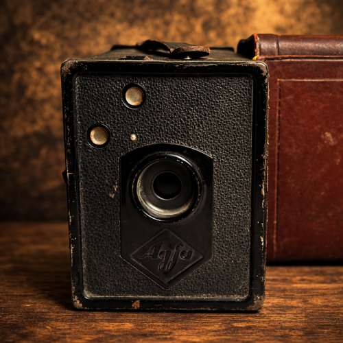 Vintage Agfa Box Camera with Original Leather Case