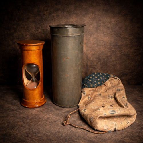 Antique Large Wooden Hourglass Sand Timer (100+ Years Old)