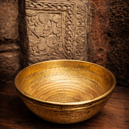 Vintage brass large size strainer