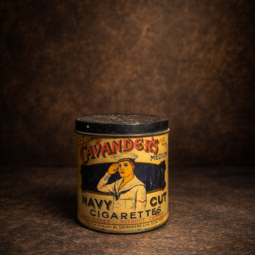 Vintage “CAVANDER’S Navy Cut Cigarettes” Tin (Made in England)