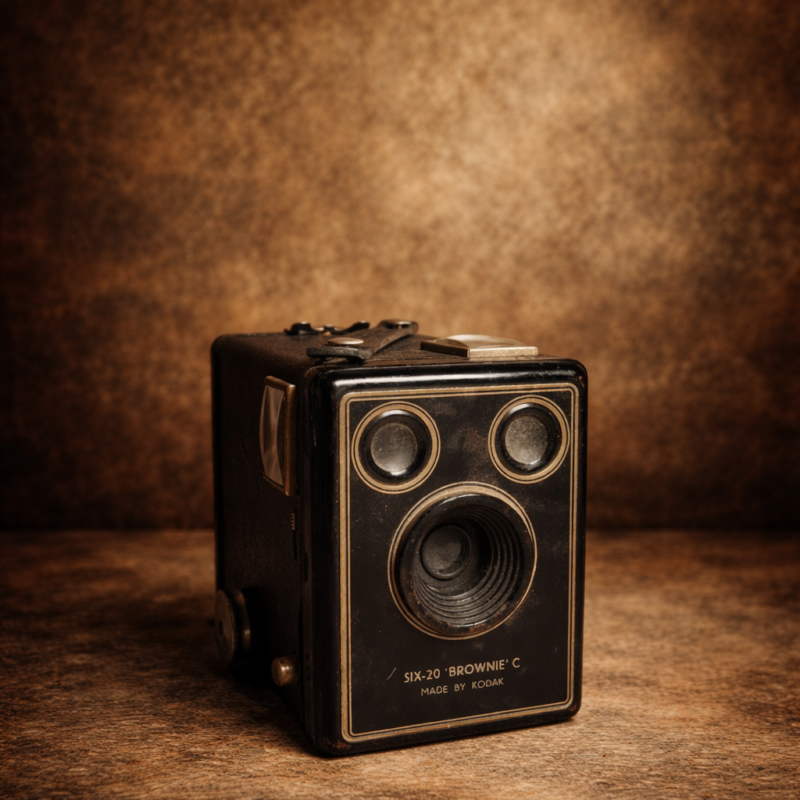 Vintage Kodak Six-20 Brownie C Box Camera