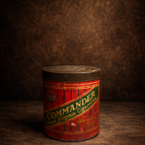Vintage “Commander” Cigarette Tin (Finest Virginia Cigarettes – Westminster)
