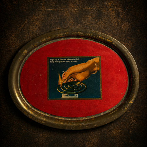 Vintage Mosquito Coil Advertising Serving Tray (Dual Side)