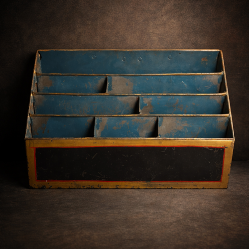 Vintage Iron Wall Hanging Letter Rack / Mail Organizer