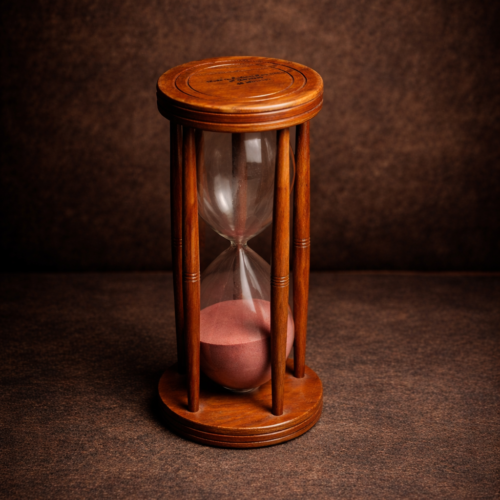 Vintage Wooden Hourglass Timer (48 Minutes – German Make)