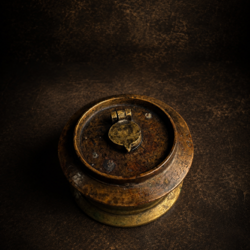 Vintage Brass Inkwell / Ink Pot | Antique Writing Desk Accessory | Handcrafted Brass Collectible