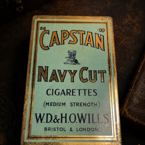 Rare Antique Capstan Navy Cut Cigarettes Tin Box