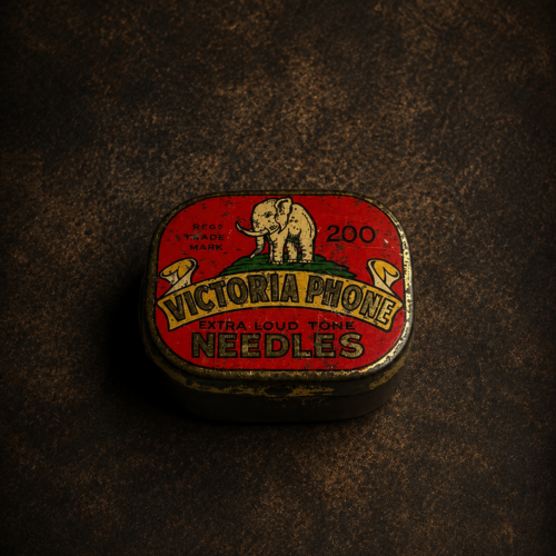 Vintage Victoria Phone Needles Tin Box | Antique Gramophone Needle Box | Rare Collectible Storage Tin