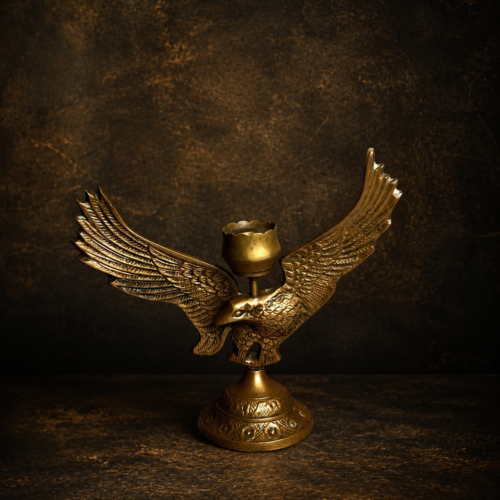Vintage Brass Eagle Candle Holder
