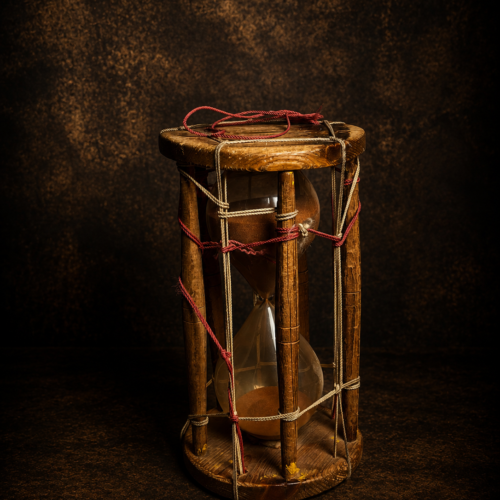 Rare Vintage Wooden Sand Timer / Hourglass