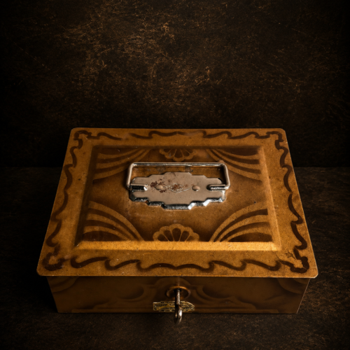 Rare Vintage Lockable Jewellery / Vanity Box with Original Key