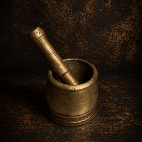 Vintage brass small size hamamdasta